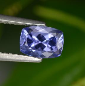 Tanzanita azul natural 0,99ct, almofada cortada, VVS-VS