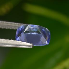 Tanzanita azul natural 0,99ct, almofada cortada, VVS-VS