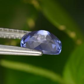 Tanzanita azul natural 0,90ct, almofada cortada, VVS-VS