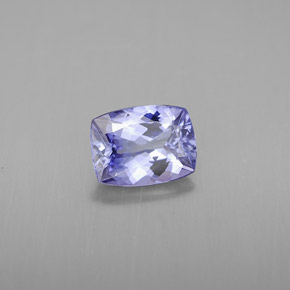 Tanzanita violeta natural 0,92ct, almofada cortada, IF