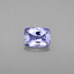 Tanzanita violeta natural 0,92ct, almofada cortada, IF