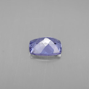 Tanzanita violeta natural 0,92ct, almofada cortada, IF