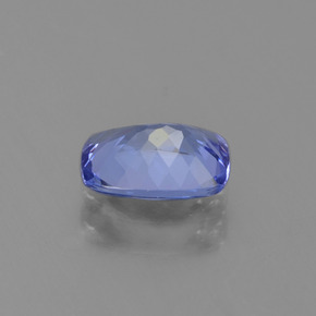 Tanzanita azul natural 0,84ct, almofada cortada, VVS