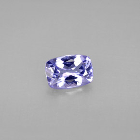 Tanzanita violeta natural 0,85ct, almofada cortada, VVS-VS