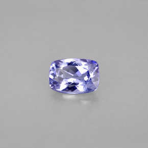 Tanzanita violeta natural 0,85ct, almofada cortada, VVS-VS