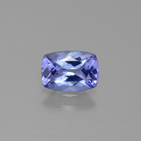 Tanzanita violeta natural 0,86ct, almofada cortada, VVS-VS