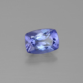 Tanzanita violeta natural 0,86ct, almofada cortada, VVS-VS
