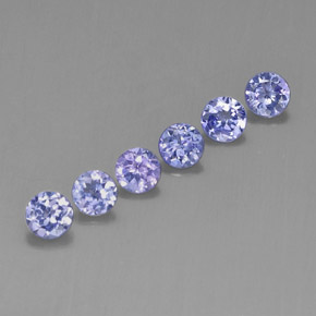 Pedras preciosas de tanzanita violeta natural de  ct, corte redondo, VVS-VS