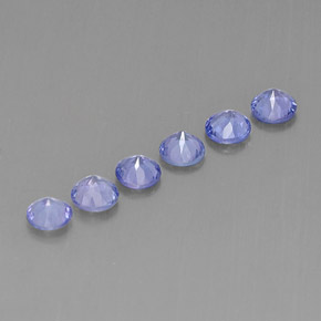 Pedras preciosas de tanzanita violeta natural de  ct, corte redondo, VVS-VS