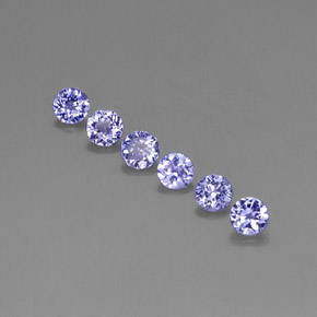 Pedras preciosas de tanzanita violeta natural de  ct, corte redondo, VVS-VS