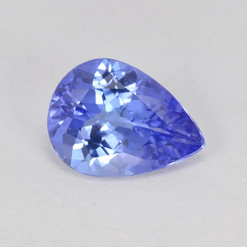 Tanzanita azul natural 1,04ct, formato de pêra, VS