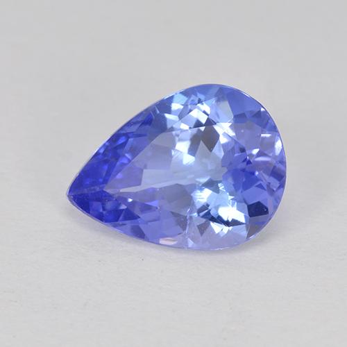 Tanzanita azul natural 1,04ct, formato de pêra, VS