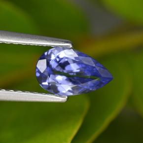 Tanzanita azul natural 0,82ct, formato de pêra, VVS