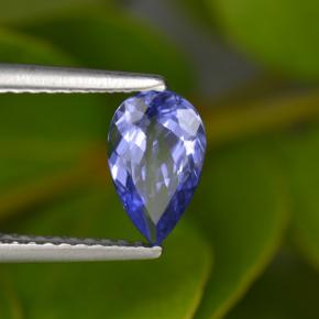 Tanzanita azul natural 0,82ct, formato de pêra, VVS