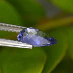 Tanzanita azul natural 0,82ct, formato de pêra, VVS