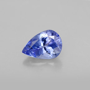 Tanzanita violeta natural 1,07ct, formato de pêra, VS