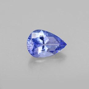 Tanzanita violeta natural 1,07ct, formato de pêra, VS