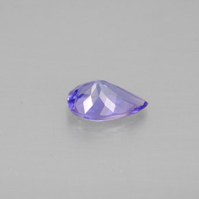 Tanzanita violeta natural 0,84ct, formato de pêra, VVS