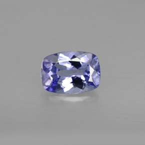 Tanzanita violeta natural 0,86ct, almofada cortada, VVS-VS