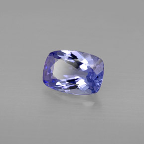 Tanzanita violeta natural 0,86ct, almofada cortada, VVS-VS
