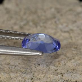Tanzanita violeta natural 0,84ct, almofada cortada, VVS