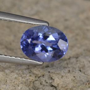 Tanzanita azul natural 1,42ct, corte oval, VS