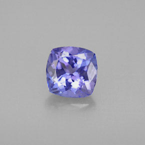 Tanzanita violeta natural 0,99ct, almofada cortada, VVS