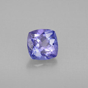 Tanzanita violeta natural 0,99ct, almofada cortada, VVS
