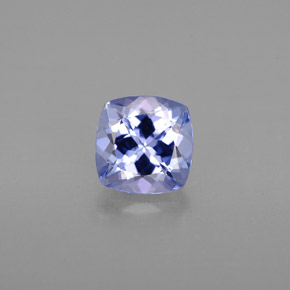 Tanzanita violeta natural 1,07ct, almofada cortada, VVS