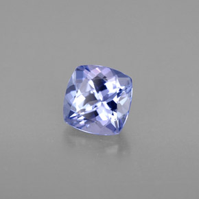 Tanzanita violeta natural 1,07ct, almofada cortada, VVS