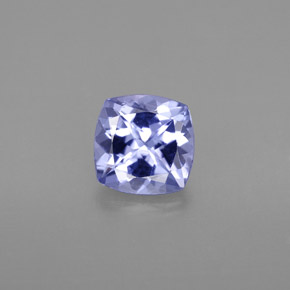 Tanzanita azul natural 1,04ct, almofada cortada, VVS-VS