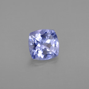 Tanzanita azul natural 1,04ct, almofada cortada, VVS-VS
