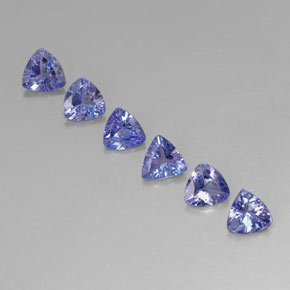 Pedras preciosas de tanzanita azul natural de  ct, trillion, VVS-VS