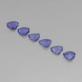 Pedras preciosas de tanzanita azul natural de  ct, trillion, VVS-VS