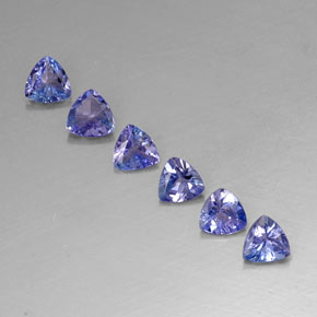 Pedras preciosas de tanzanita azul natural de  ct, trillion, VVS-VS
