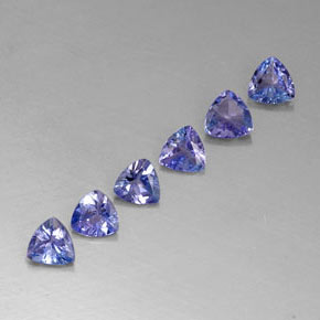 Pedras preciosas de tanzanita azul natural de  ct, trillion, VVS-VS