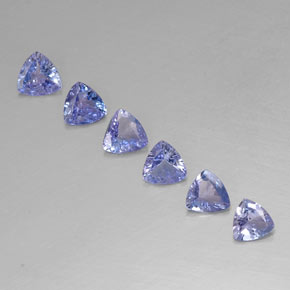 Pedras preciosas de tanzanita azul natural de  ct, trillion, VVS-VS
