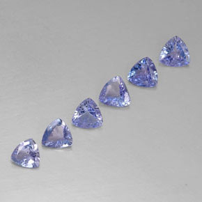 Pedras preciosas de tanzanita azul natural de  ct, trillion, VVS-VS