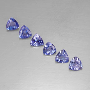 Pedras preciosas de tanzanita azul natural de  ct, trillion, VVS-VS
