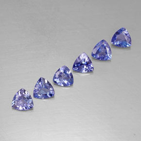 Pedras preciosas de tanzanita azul natural de  ct, trillion, VVS-VS