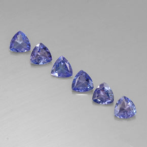 Pedras preciosas de tanzanita azul natural de  ct, trillion, VVS-VS