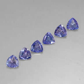 Pedras preciosas de tanzanita azul natural de  ct, trillion, VVS-VS