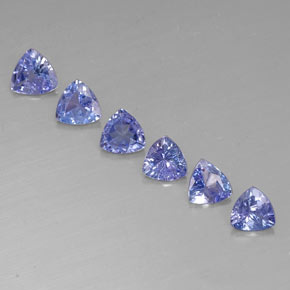 Pedras preciosas de tanzanita azul natural de  ct, trillion, VVS-VS
