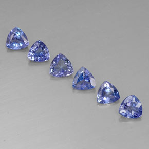 Pedras preciosas de tanzanita azul natural de  ct, trillion, VVS-VS