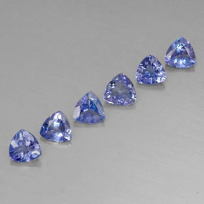 Pedras preciosas de tanzanita azul natural de  ct, trillion, VVS-VS