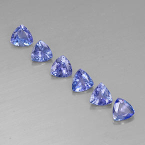 Pedras preciosas de tanzanita azul natural de  ct, trillion, VVS-VS