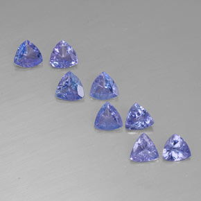 Pedras preciosas de tanzanita azul natural de  ct, trillion, VVS-VS