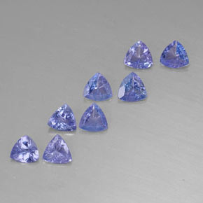 Pedras preciosas de tanzanita azul natural de  ct, trillion, VVS-VS