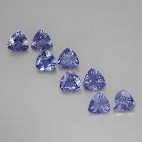 Pedras preciosas de tanzanita azul natural de  ct, trillion, VVS-VS