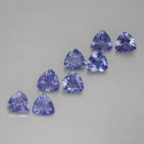 Pedras preciosas de tanzanita azul natural de  ct, trillion, VVS-VS